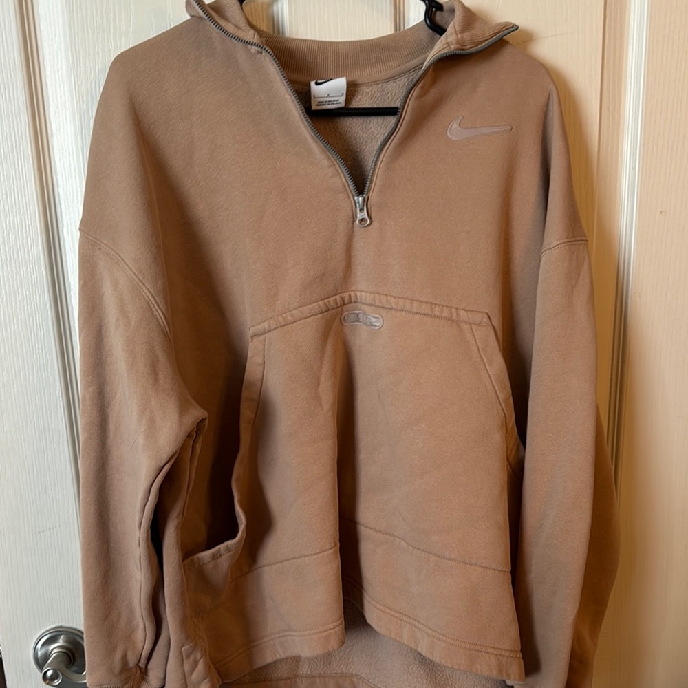 Nike Tan Half-Zip Sweatshirt
